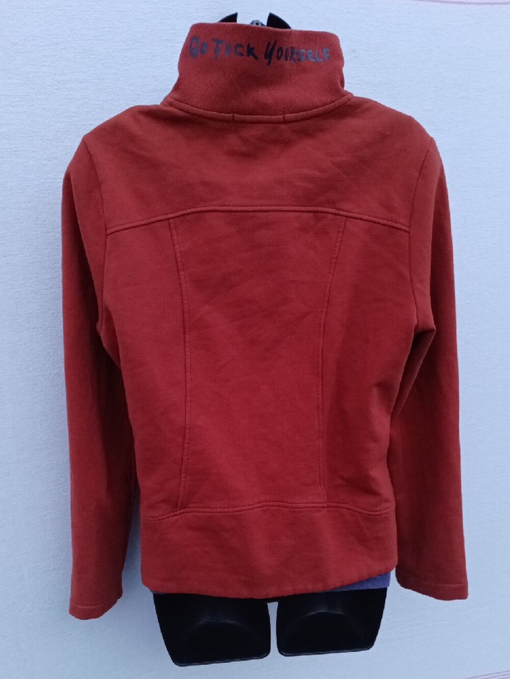 Women's Rust Red Zip-Front Jacket - Picture 8 of 11